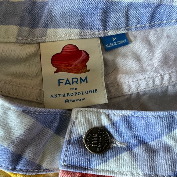 Farm Rio gingham jean shorts size medium - Picture 3 of 3